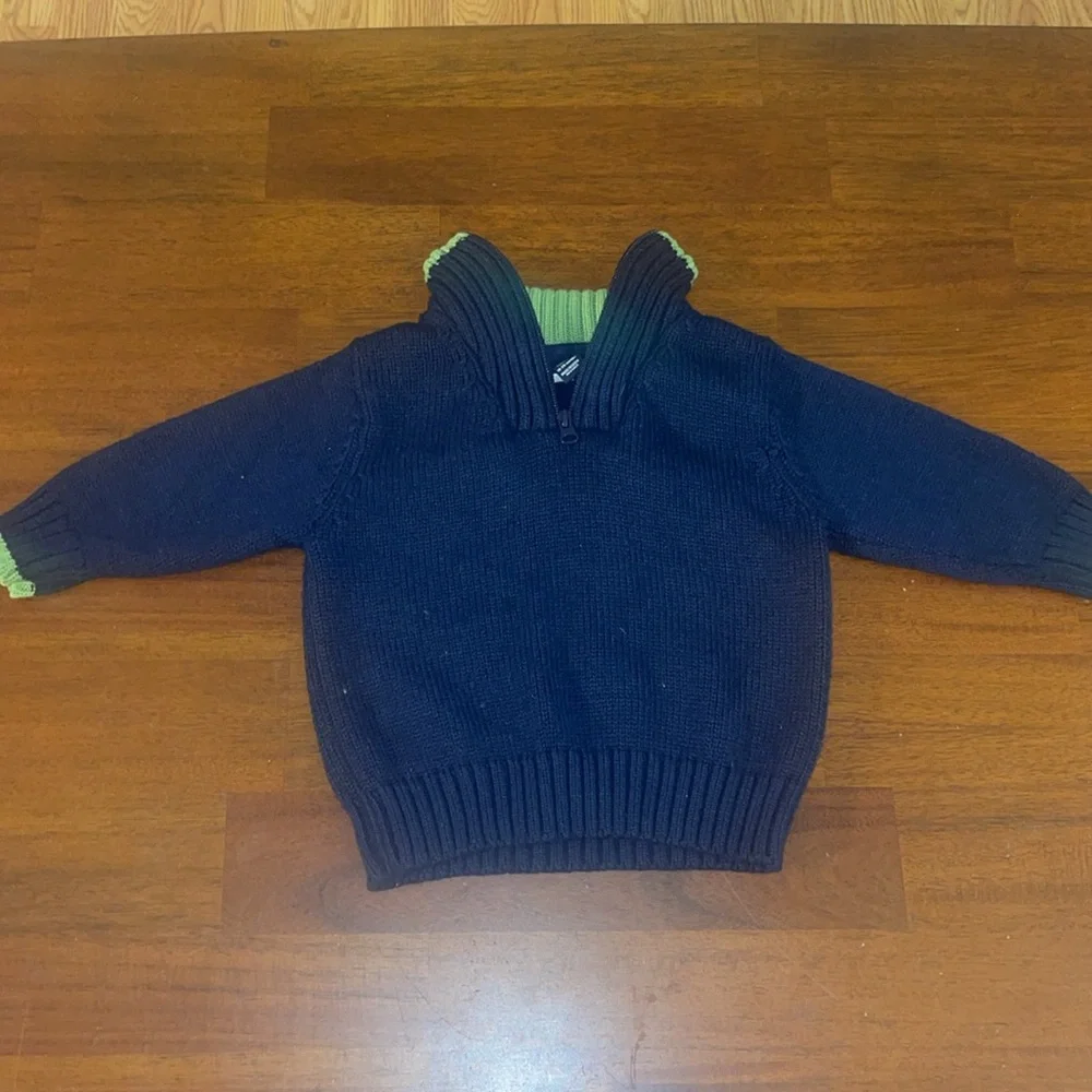Baby Gap Lot -Boys Faux Fur lined jacket & 1/4 zip sweater. 18-24 months…